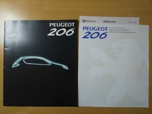 1715/ catalog PEUGEOT 206 all 20P* price list / main various origin * equipment table attaching 1996 year 6 month Peugeot 