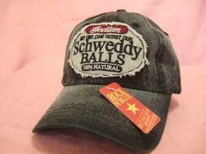 横浜最新 Schweddy♪魅惑のキャップ ウォッシュ加工 黒 メンズレディース 送料300円帽子野球帽7a