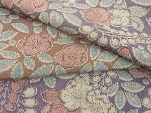 花美人着物■上質な小紋 辻が花 鬼しぼ縮緬 逸品 sa1498