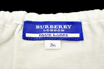 Y-4244★送料無料★美品★BURBERRY LONDON BLUE LABEL バーバリー ロンドン★正規品 日本製 ホワイト白色 ホースロゴ刺繍 キャミソール 36_画像4