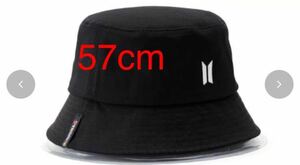 【57cm】BTS バケットハット　帽子　キャップ　レディース　ファッション　新品　刺繍　防弾少年団　韓国　アベイル　しまむら　限定　MWT