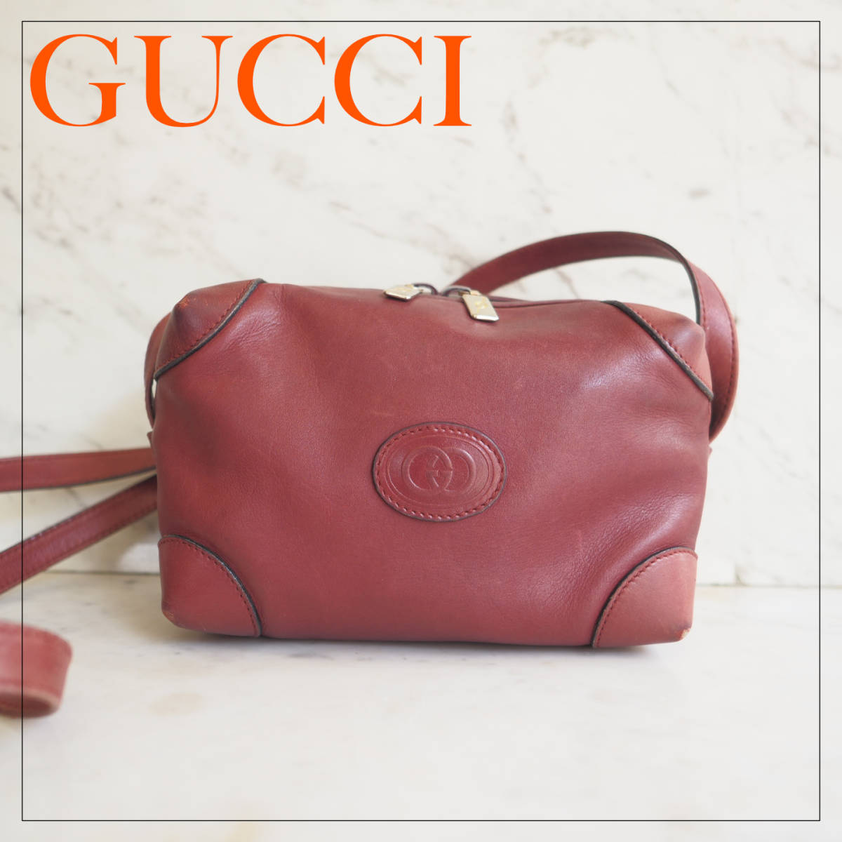 正規 オールドグッチ old gucci バイカラー ヴィンテージ レザー