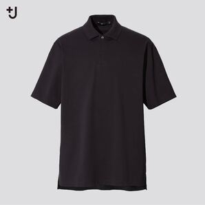 ユニクロUNIQLOプラスJ+J2021春夏 リラックスフィットポロシャツ(半袖) 09ブラック BLACK Mサイズ