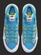 KAWS × sacai × Nike Blazer Low Neptune Blue 24cm US6 カウズ サカイ ナイキ ブレザー スニーカー_画像4