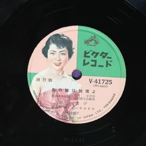 S19/SP盤/流行歌　野村雪子　島の娘は純情よ/曽根史郎　身の上ばなし