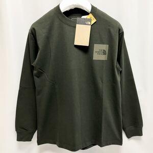 XL 新品 ノースフェイス スクエア ロゴ ロンT ボックス NT カーキ Square Logo TEE 長袖 Tシャツ スクエアロゴ ロゴT ボックスロゴ 胸ロゴ