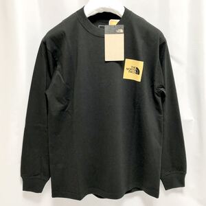 XL 新品 ノースフェイス スクエア ロゴ ロンT ボックス 長袖 Tシャツ 黒 ブラック Square LOGO TEE スクエアロゴ ボックスロゴ