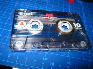 使用済み　中古　 カセットテープ　TDK　AE10　Type1　ノーマル　10分 1本 　爪あり　No.9511　未記入インデックス・ラベル付き