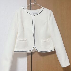 ノーカラージャケット ツイードジャケット