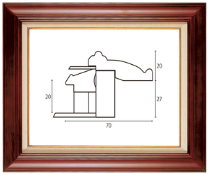 油絵/油彩額縁 木製フレーム A826 アクリル付 オーク F15号