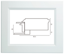 油絵/油彩額縁 木製フレーム A263 アクリル付 ホワイト F15号_画像1