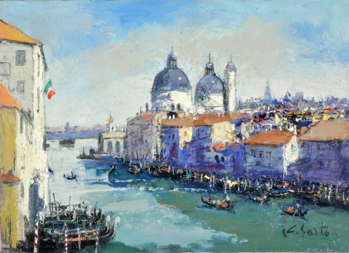 Oil painting, Western painting, hand-painted painting (can be delivered with oil painting frame) DSC_0081 F20 size Venice Kaname Saito, painting, oil painting, Nature, Landscape painting