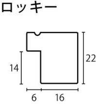 水彩用額縁 木製フレーム ロッキー アクリル付 F10号サイズ_画像2