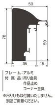 油彩額縁 油絵額縁 アルミフレーム 仮縁 CX-64 サイズP15号_画像2