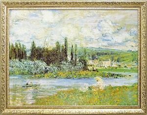 額装絵画 ビッグアート クロード・モネ作 「Vetheuil sur Seine 1880」