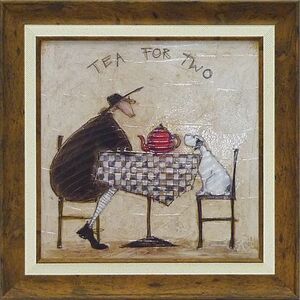 額装絵画 サム トフト「2人でお茶」