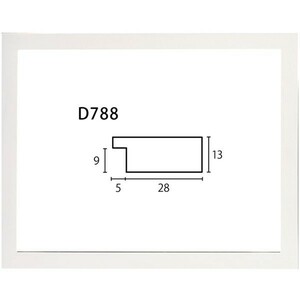 デッサン用額縁 木製フレーム D788 アクリル 半切