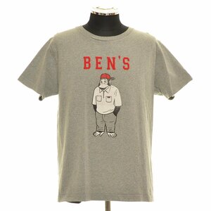 ◆436895 BEN DAVIS ベンデイビス 半袖 Tシャツ フロッキーロゴプリントTシャツ サイズM メンズ グレー
