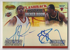 NBA STEVE FRANCIS ELTON BRAND AUTO 2000-01 Topps Bowman's Best ROOKIE LOCKER ROOM Dual Autograph LRCF3 BASKETBALL REFRACTOR サイン