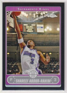 NBA SHAREEF ABDUR-RAHIM BLACK REFRACTOR 2006-07 Topps Chrome /99 枚限定 PRIZM シャリーフ・アブドゥル＝ラヒーム リフラクター