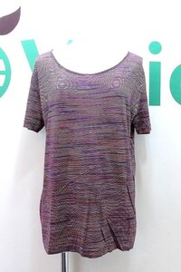 MISSONI ミッソーニ SPORT ボーダー レディース半袖カットソー 大きいサイズ 46