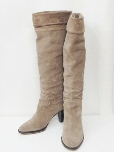 FABIO RUSCONI fabio rusko-ni suede knee-high long boots 37 brown group 