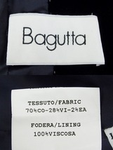 Bagutta バグッタ ベロア テーラードジャケット レディース 38 ブラックネイビー_画像3