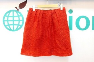 UNTITLED Untitled tweed tuck skirt 3 orange 