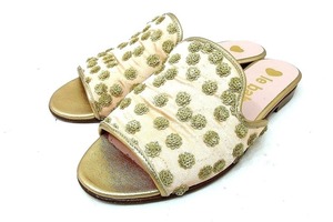  lever .le babe mules sandals Italy made 36.5 Gold 