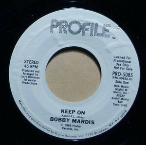 Boogie◆レア◆シンセ・ブギー◆白プロモ◆Bobby Mardis - Keep On◆Profile Records / PRO-5085◆7inch/7インチ/試聴/超音波洗浄