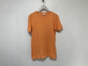 本物トミーTOMMYコットンロゴプリント半袖TシャツメンズアメカジサーフオレンジM