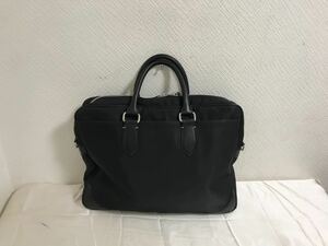  genuine article Paul Smith PAULSMITH original leather nylon tote bag Boston bag business hand tote bag lady's men's black black 