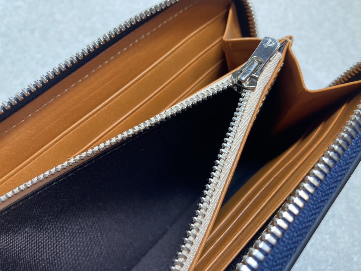 最高級品 Fujitaka コードバン 長財布 紺-