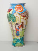 洋陶磁器-19； デシモーネ DESIMONE 大型 花瓶 高さ；約68ｃｍ 重さ；約10.75ｋｇ イタリア 花器・花入れ・飾壺★_画像1
