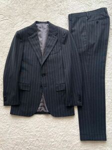 SOVEREIGN size44 made in Japan wool suit gray stripe men's jacket slacks Sovereign step return . pants united arrows