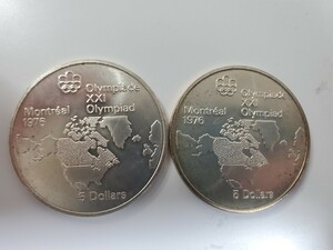 1973年 銀貨 1976年 2枚 モントリオールオリンピック カナダ 記念硬貨 モントリオール五輪 記念銀貨 オリンピック