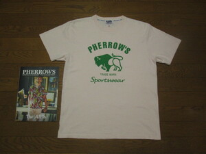 PHERROW’S フェローズ PHERROWS バッファロー BUFFALO 定番 ロゴ Tシャツ L 40 SPORTS WEAR TRADE MARK トレードマーク