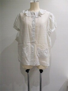  Tsumori Chisato with logo race brink .. blouse size 2 TSUMORI CHISATO