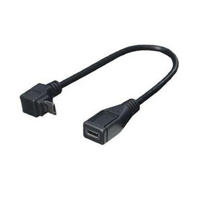 USB延長ケーブル L型 マイクロUSB(メス)→マイクロUSB(オス)上L フル結線 変換名人 USBMC-CA20ULF/2201