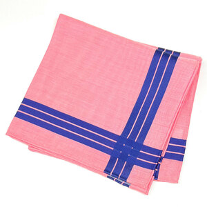 SIMONNOT GODARDsi mono go Dahl new goods * outlet handkerchie chief cotton cotton 100% France made 32×32cm pink × navy 