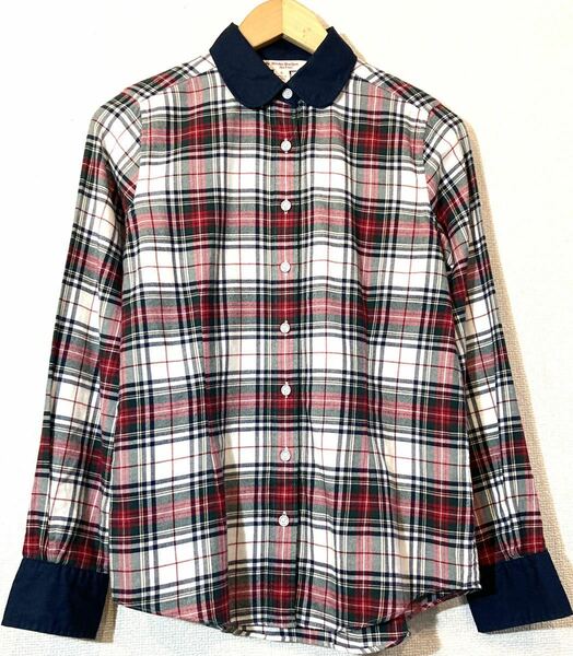 BROOKS BROTHERS◎フランネルシャツ◎ネルシャツ◎チェック◎切り替えま◎ブルックスブラザーズ◎定価16,000円◎ホワイト◎レッド◎赤◎紺