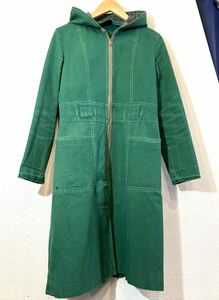 VINTAGE COAT！60's-70'sVINTAGE！ワークコート！キャンバス生地！TALON！USA製！ビンテージ！グリーン！緑