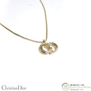 クリスチャンディオール （Christian Dior） CDロゴ ストライプ ネックレス ゴールド（中古）
