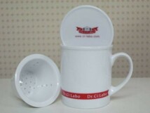 複数有 2個有◆ドクターシーラボ 非売品◆陶器製 マグカップ◆フタ & 茶こし 付_画像2