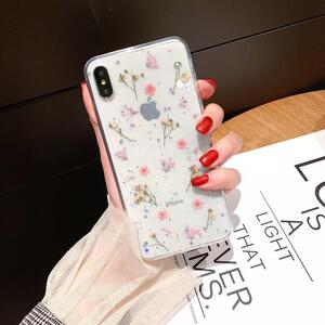 G-63. iPhone13mini smartphone case floral print pink 