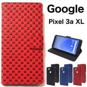 ◆Google Pixel 3a XL チェックデザイン 手帳型ケース