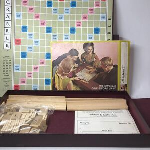 ヴィンテージ ボードゲーム SCRABBLE crossword game クロスワード 木製 当時物 レア 希少 アメリカ製
