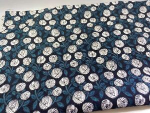 刺繍・厚手リネン生地・幅140cm×50cm