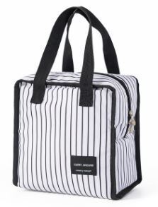 ランチバッグ 保冷バッグ 大容量 お弁当 ランチバッグ 防水 保温 アウトドア ストライプ e25