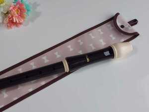  assembly Tama . inserting ...! фlto recorder case! ribbon pattern * pink for girl chopsticks inserting stick inserting 